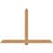 Ekena Millwork Eugene Smooth Timber Gable Bracket, Western Red Cedar, 84"W x 56"H x 1 1/2"D x 5 1/2"F, 16/12 Pitch GBW084X56X0206EUG00SWR - alternate 1